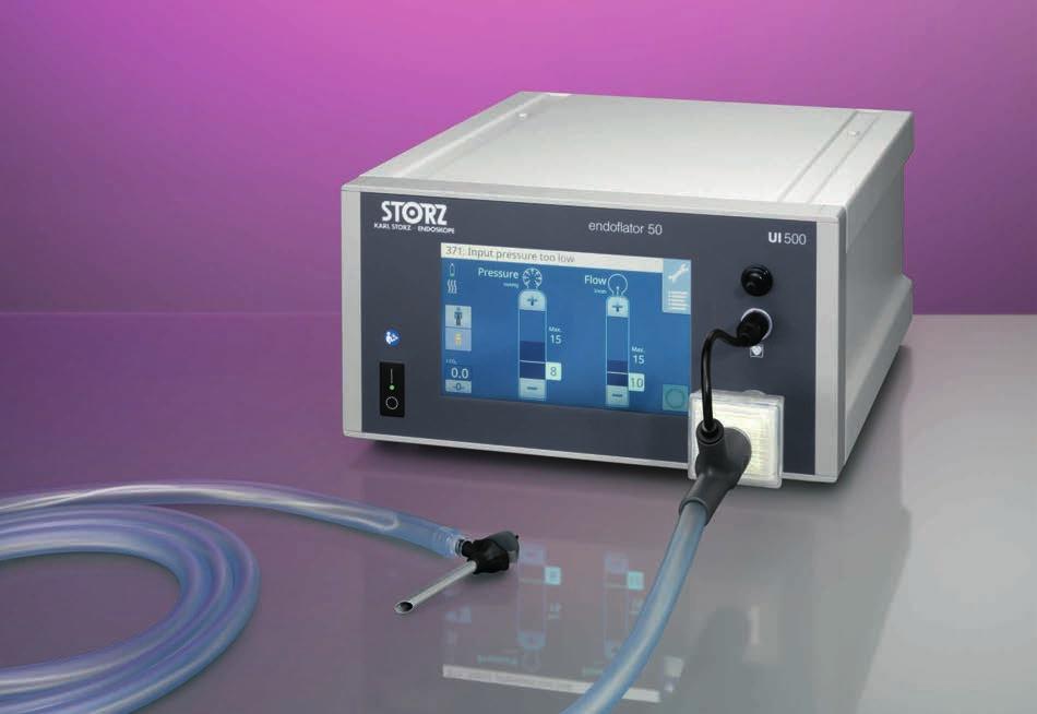 ENDOFLATOR 50 The new insufflator with integrated heating element and sensitive mode for laparoscopic pediatric surgery Special Features: Optimized control of the insufflation pressure for pediatric