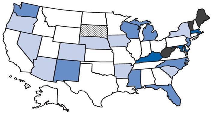 Incidence of NAS, 25 States, 2012