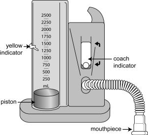 Incentive Spirometry A device that measures inspiratory capacity.