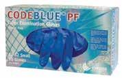Bx/Cs CODEBLUE PF 14mil Latex Exam Gloves Powder free and dark blue in color Ideal for hi-risk environments or heavy duty cleaning Extended cuff offers additional protection beyond the wrist