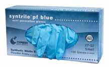 27-18 X-Large 180/Bx, 10 Bx/Cs syntrile PF Blue Standard 5mil Nitrile Exam Gloves Excellent combination of strength and comfort making them the choice for light to mid duty tasks Lightly textured