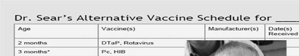 Alternative Vaccination Schedules CDC recommends 25 vaccines in first 15 months