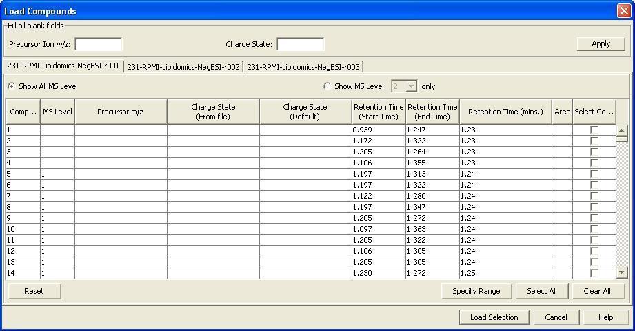 SimLipid 3.5 10 Import Agilent CEF file support A) Import up to 3 CEF files: 1. Choose File> Open Peak List Data> Agilent CEF Data File> Import up to 3 files or click from the toolbar. 2.