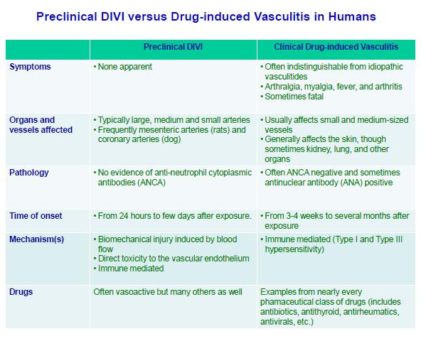Drug-induced vascular injury- place for a