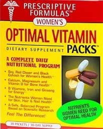 Optimal Vitamin Packs Each Packet Contains: 1 Caplet 1 Caplet 2 Caplets 1