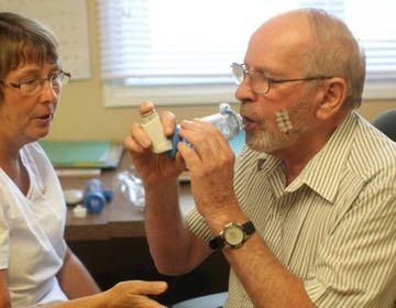 Train patients and caregivers in the proper administration of inhaled medications.