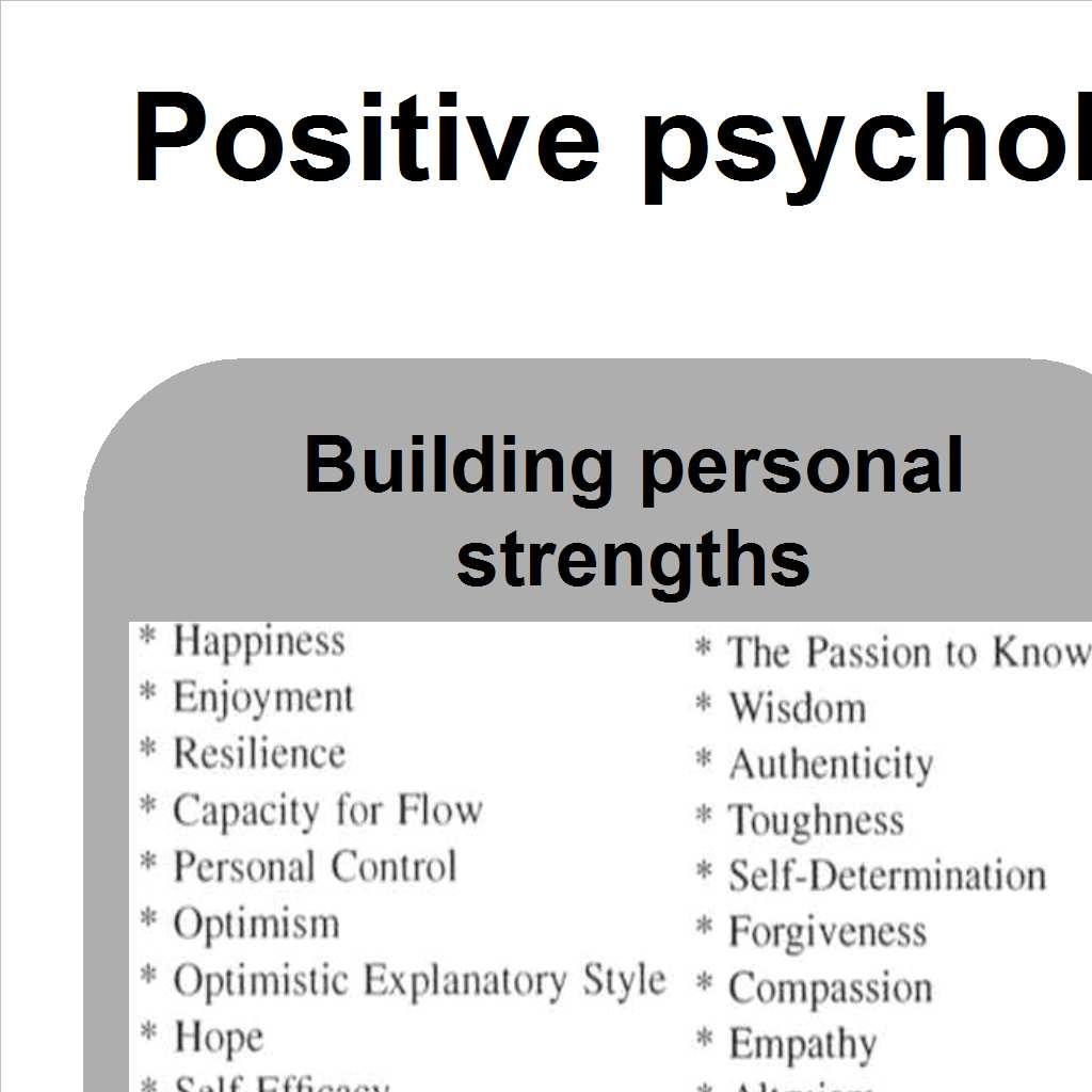 Positive psychology & growth 40