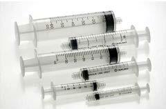 2. 3 cc hypodermic syringe