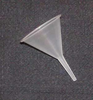 4. Sometimes, a small plastic funnel is