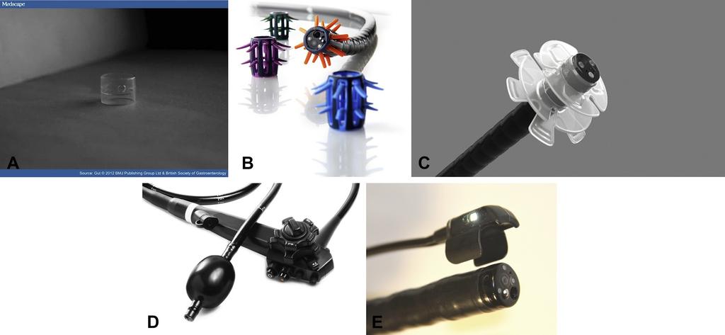 Endoscopes and devices Transparent Cap Endocuff EndoRings G-Eye balloon Third