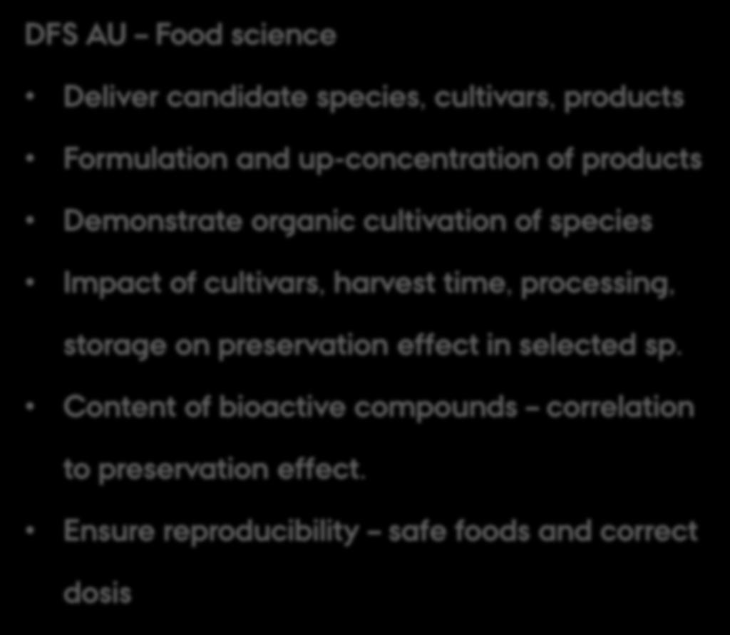 cultivars, products Formulation and up-concentration of products