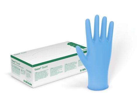 Examination and Protective Gloves Vasco Guard powder-free examination gloves according MDD 93/42/EEC, EN 455 online chlorinated glove length: 240 mm wall thickness at palm: min. 0.