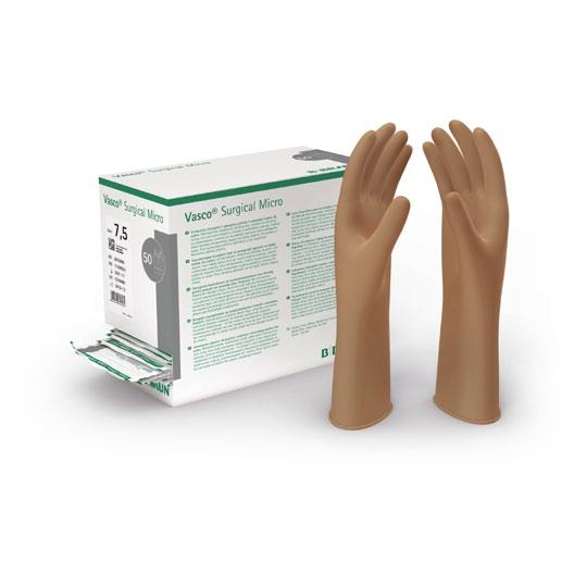Surgical and Protective Gloves Vasco Surgical Micro surgical gloves according MDD 93/42/EEC, EN 455 made from natural rubber latex powder-free latex-free inner polymer coating average wall thickness