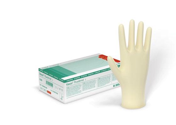 Examination and Protective Gloves Vasco Sensitive powder-free examination gloves according MDD 93/42/EEC, EN 455 latex-free inner coating wall thickness at palm: min. 0.