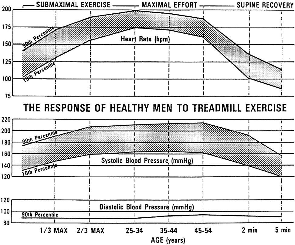 Normal response to progressive treadmill exercise in