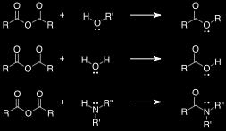 Anhydrides: Reactions Anhydrides are strong acylating agents a A weak acid is