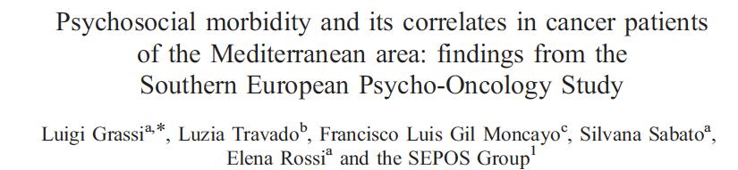 Southern European Psycho-Oncology Study SEPOS Improving