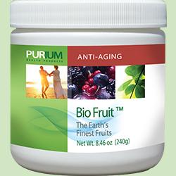 Bio Fruit- 30 servings Purium s Bio Fruit contains an impressive variety of nutrient dense, pesticide-free fruits to support total body nutrition.