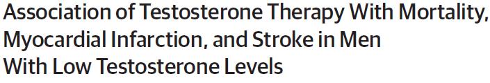 Testosterone Replacement and CV risk Vigen R, et al.