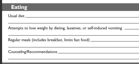 55 Documenting Nutrition Assessment on BF Forms Complete based on your assessment of all