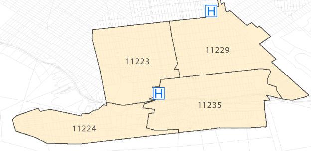 Neighborhood at a glance Population: 285,502 TBHC Service Areas: Outside the Service Area for The Brooklyn Hospital Center Age Group 85 yrs and older 2,634 5,587 80-84 yrs 2,855 4,744 75-79 yrs 427