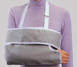 Procare Sling and Swathe Sling and swathe constructed with durable cotton/duck material. Slide buckle closure on soft cotton woven shoulder strap.