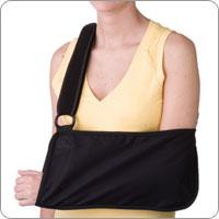 Indications Immobilizes and supports mild sprains and strains of the shoulder or fractures of the arm. Fits right and left arm. Small, medium and large patients.