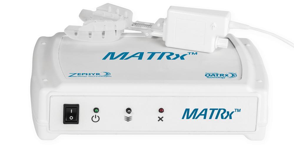 MATRx A remotely-controlled mandibular protrusion device enabling physicians to: 1.