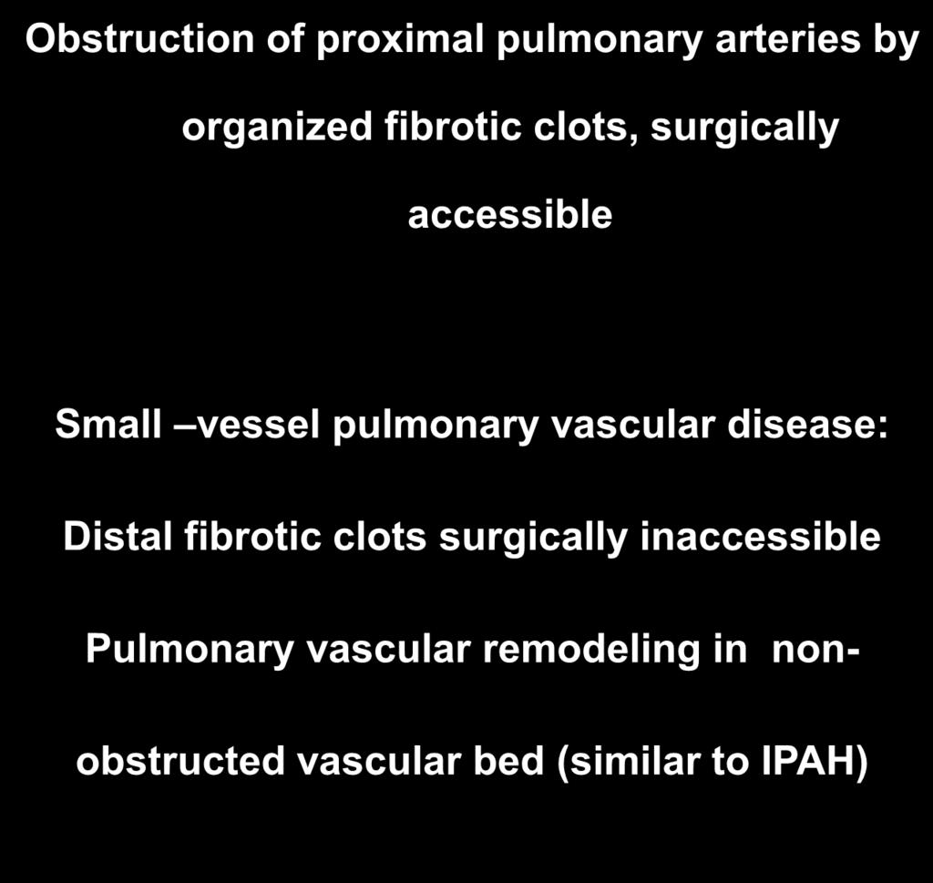 vessel pulmonary vascular disease: Distal fibrotic clots surgically