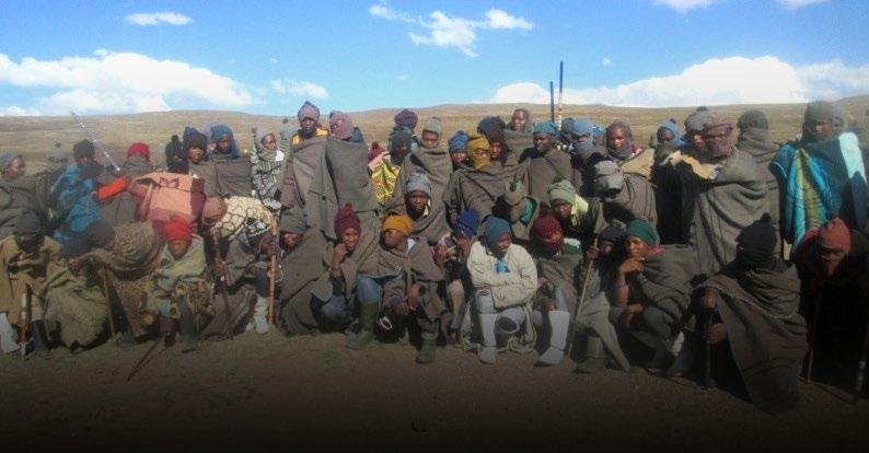 Photo UNFPA Thaba Tseka Herd boys in Lesotho complete a week long life skills training education using a face-to-face methodology.