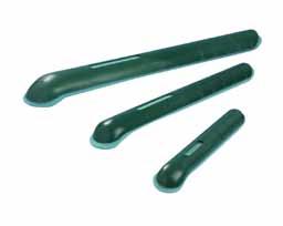 BUSTER green Plastic Leg Splints Disposable plastic leg splints in green plastic with foam padding. Can be contoured at distal end by applying moderate heat. Radiolucent.