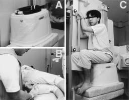 M. OYA et al. Fig. 3 Defecography A: A portable commode placed on the x-ray fluoroscopy apparatus.