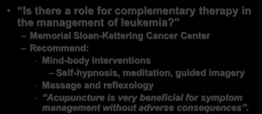 02 Martin 2006 Acupuncture and Stress Management Is there a role for complementary therapy in the management of leukemia?