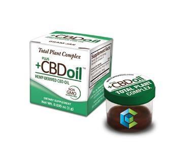 total of 152mg of CBD per gram PlusCBD OIL CONCENTRATES TOTAL PLANT COMPLEX - FOR THE PURIST A higher concentration of CBD (cannabidiol), CBC (cannabichromene), and CBG (cannabigerol), our Total