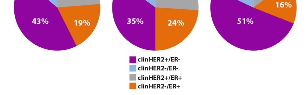 ER and clinher2 status breakdown within PAM50 HER2-E tumors NCIC MA.