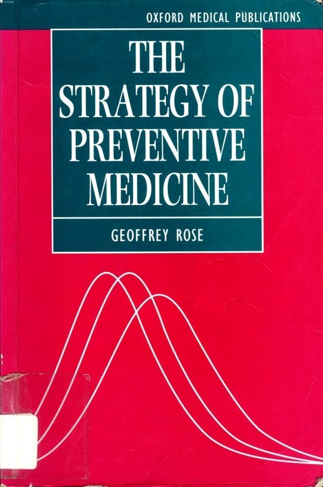 Professor Sir Geoffrey Rose, 1992 The primary determinants of disease are mainly