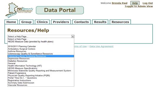 mncm.org and click on the RESOURCES tab. Select Colorectal Cancer Screening Resources from the drop down menu.