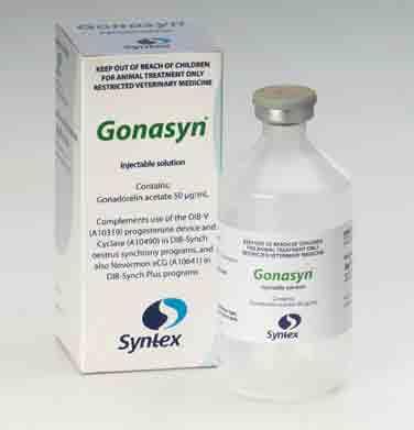 conditions 2 DIB-Synch and DIB-Synch Plus programs are designed for simplicity all injections are a 2mL dose, including Gonasyn TIP: Dose Surety It is important to deliver the