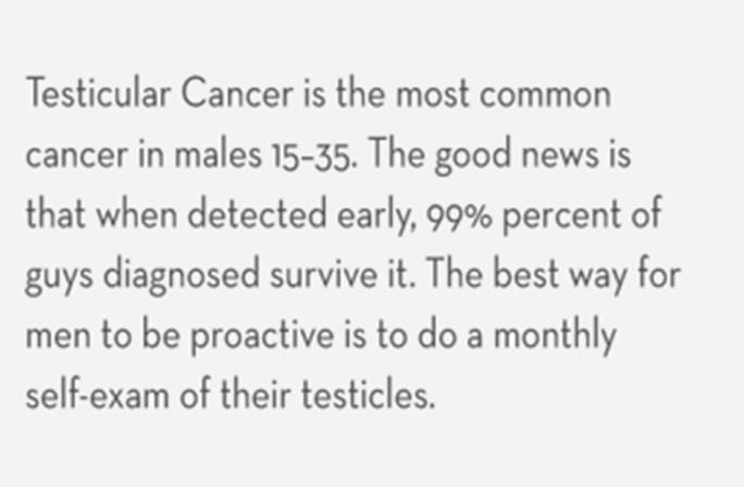 Actions: 1. Recommend that all testicular cancer cases diagnoses and/or treated at Gadsden Regional are presented at Tumor Board. 2.