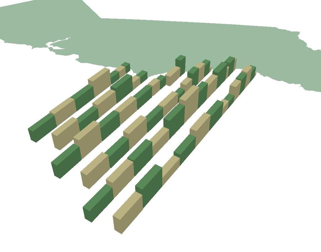 Figure 4. Three-dimensional illustration of transect lines surveyed while on-effort during 35 CalCOFI cruises from 2004-2013.