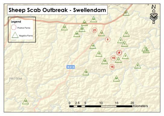 Swellendam Sheep Scab - Approach and Network Analysis Grewar, J.D. and Mare, R.
