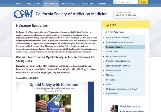 org/naloxone-resources Prescribe to Prevent: Clinic-based prescribing information and guidelines: www.prescribetoprevent.