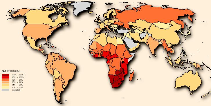 Global Prevalence of HIV infection: 37 Million Incidence 2.0 Million; 1.