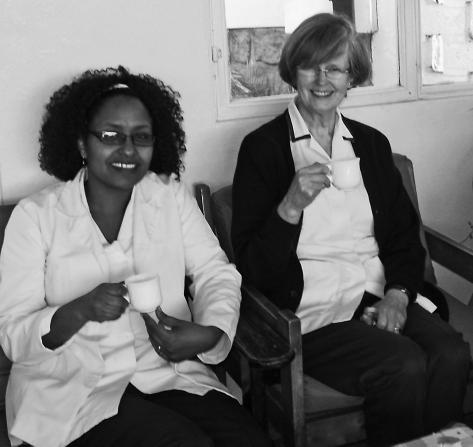 G. Brook Figure 3. Physiotherapy department of Addis Ababa Fistula Hospital. Figure 2. Lesley Cochrane (right) with Ethiopian physiotherapist Azeb Befekadu Tessema (left). Aberdeen, UK (Fig.