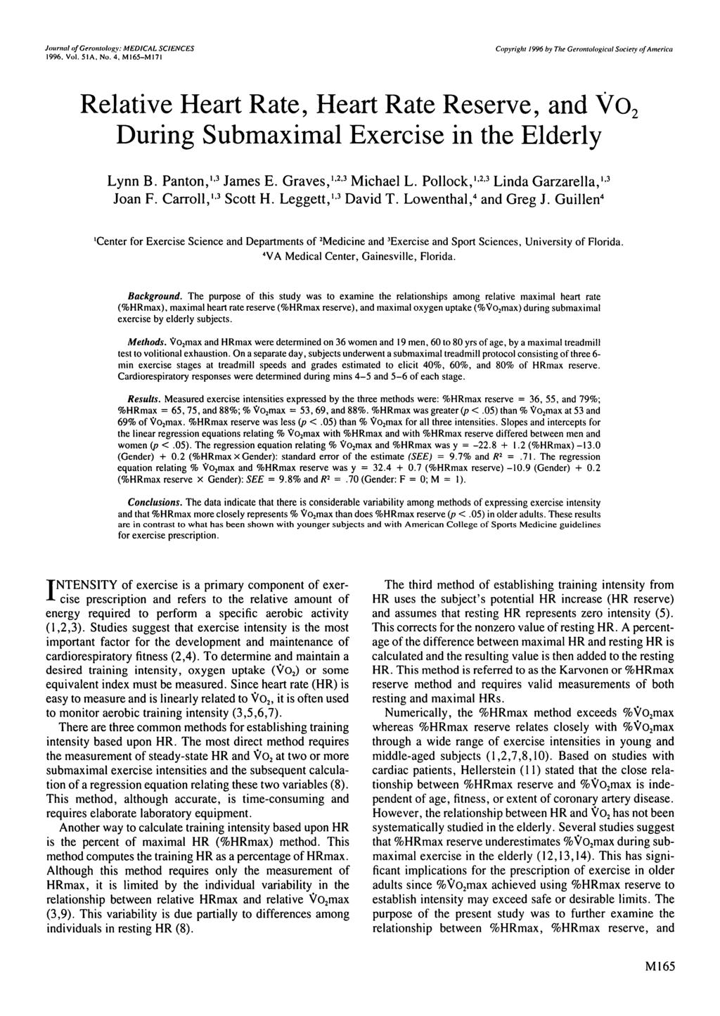 Journal of Gerontology: MEDICAL SCIENCES 1996. Vol. 5IA. No.