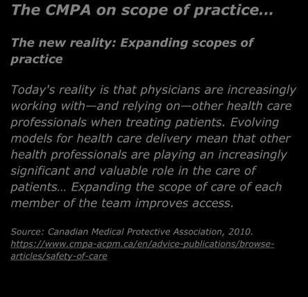 Scope of Practice Scope of practice is becoming an increasingly important consideration as the health workforce grows and diversifies.