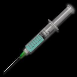 Syringe Syringe Arterial blood sampling syringes need to contain an anticoagulant such as heparin to prevent the blood clotting, since fluid blood is required for this test.