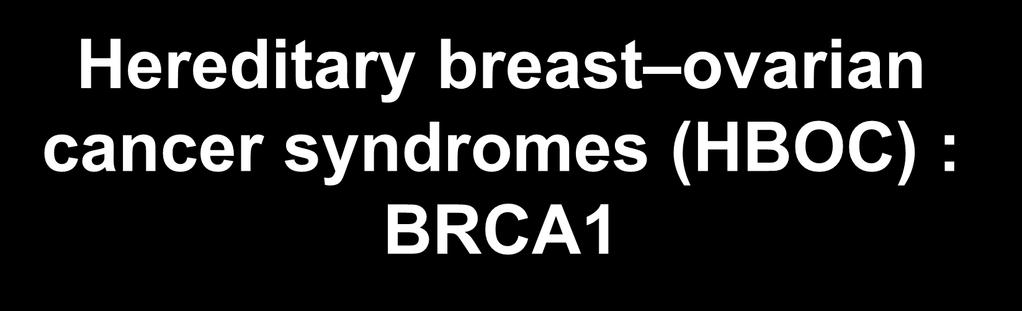 Hereditary breast ovarian
