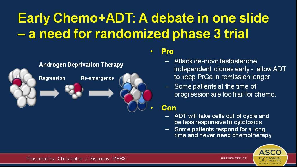 Early Chemo+ADT: A debate in one slide a need for randomized phase