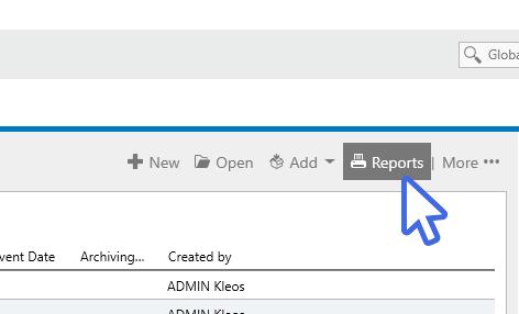 Information is organized in several tabs. Journals, Searches and Others allow accessing to accounting information. With the Reports tab you can print the accounting reports.